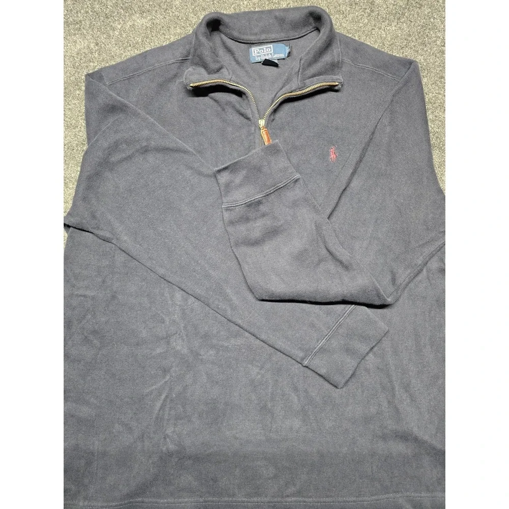 Polo Ralph Lauren 1/4 Zip Sweater Mens‎ XL Dark Blue